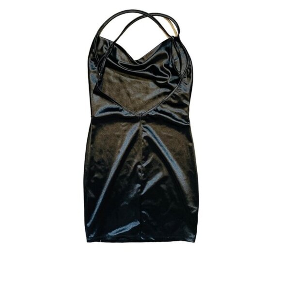 Fashion Nova Cocktail Dress Size Small Cowl Spaghetti Strap - Picture 4 of 6